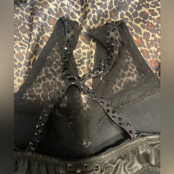 Studded Black Rhinestone Bustier Buckle Crop Top - Picture 16 of 16